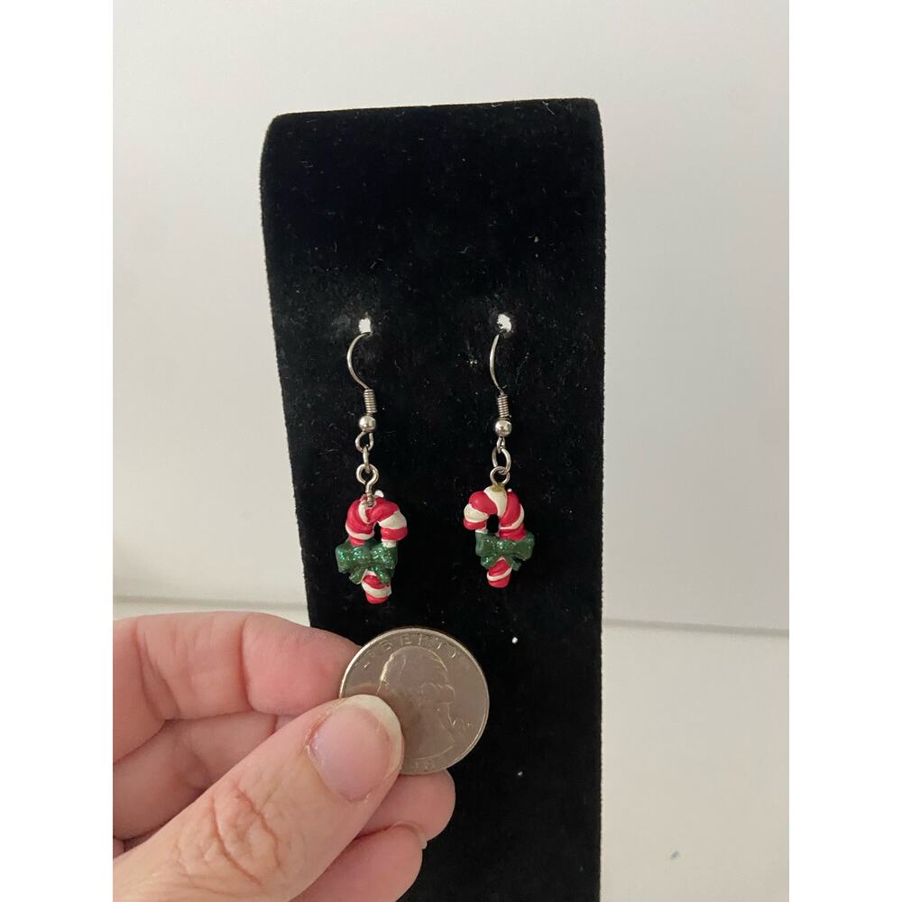candy cane earrings - Picture 3 of 5